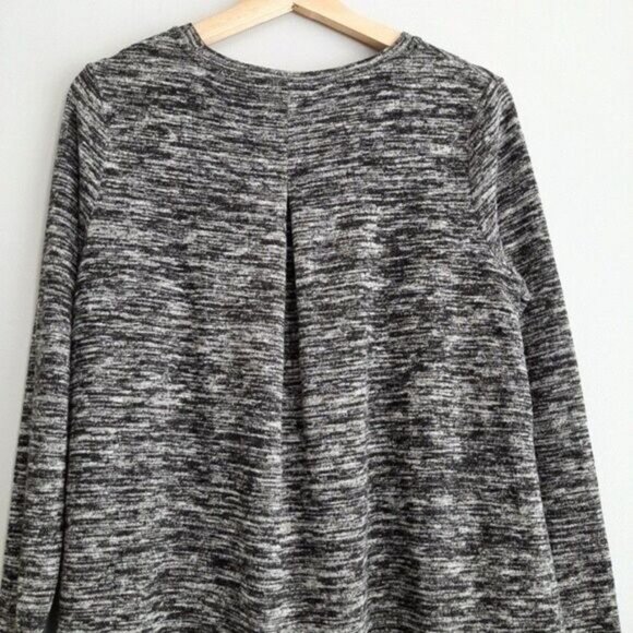 TRIBAL Crewneck Tee Long Sleeve Marled Grey Sz M - Picture 6 of 9